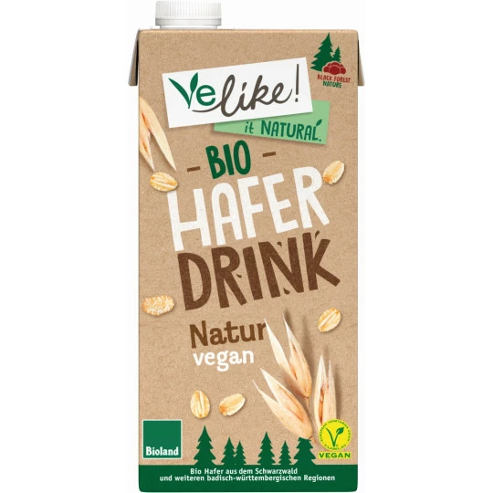 Velike! Bioland Haferdrink Natur Vegan 1L 1 Velike! Bioland Haferdrink Natur Vegan 1L