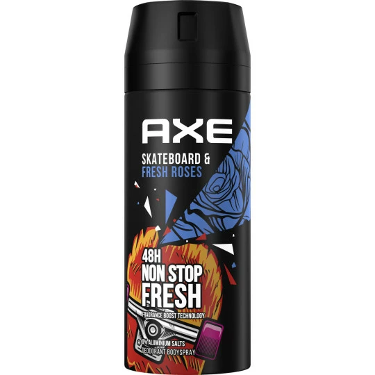Axe Bodyspray Skateboard & Fresh Roses 150ML 1 Axe Bodyspray Skateboard & Fresh Roses 150ML