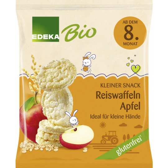 EDEKA Bio Reiswaffeln Apfel Ab 8.Monat 35G 1 EDEKA Bio Reiswaffeln Apfel Ab 8.Monat 35G