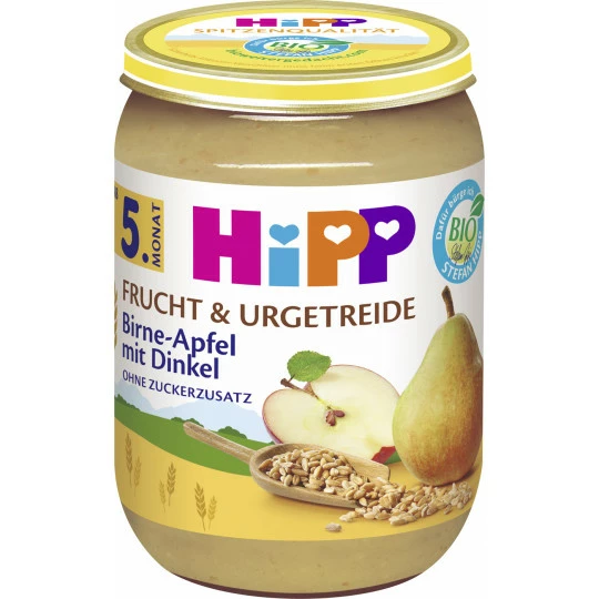 Hipp Bio Frucht & Getreide Birne In Apfel Mit Dinkel Nach Dem 5.Monat 190G 1 Hipp Bio Frucht & Getreide Birne In Apfel Mit Dinkel Nach Dem 5.Monat 190G