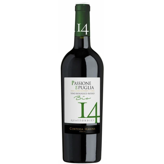 Contessa Marina Bio Passione Di Puglia Rosso 14 IGT 0,75L 1 Contessa Marina Bio Passione Di Puglia Rosso 14 IGT 0,75L