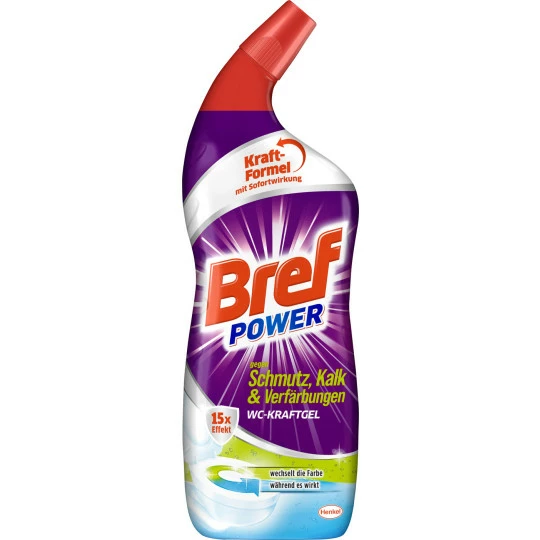 Bref Power WC-Kraft Gel Gegen Schmutz, Kalk & Verfärbungen 750ML 1 Bref Power WC-Kraft Gel Gegen Schmutz, Kalk & Verfärbungen 750ML