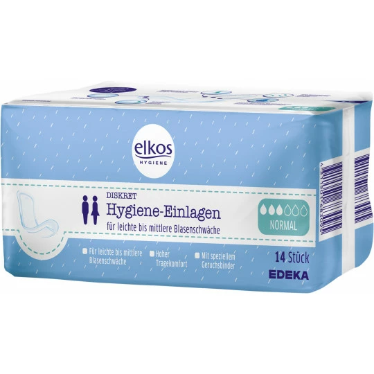 Elkos Hygiene-Einlagen Normal 14ST 1 Elkos Hygiene-Einlagen Normal 14ST