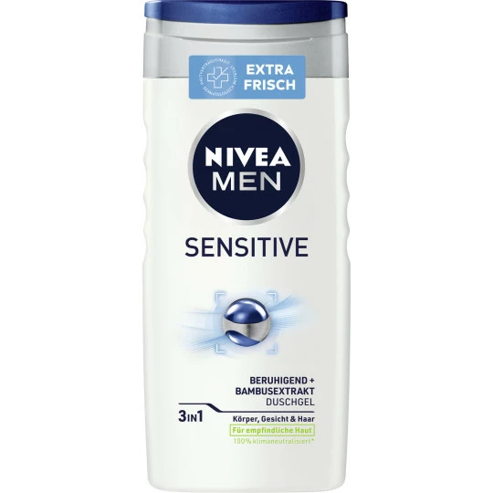 NIVEA Men 3in1 Duschgel Sensitive 250ML 1 NIVEA Men 3in1 Duschgel Sensitive 250ML