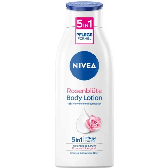 NIVEA Body Lotion Rosenblüte Tiefenpflege Serum Arganöl 48h 400ML 1 NIVEA Body Lotion Rosenblüte Tiefenpflege Serum Arganöl 48h 400ML